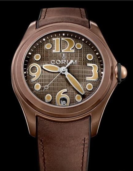 Replica Corum Héritage Watch Bubble Vintage L082/02424 - 082.301.98/0062 FG30 Dark Brown PVD Steel - Dark Brown Leather Strap